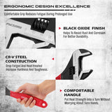 Adjustable Wrench Set Pipe Spanner: 6" 8" 10" Wide Jaw Black Oxide Wrench With Cushion Grip, Laser Marked Metric & SAE Scales, CR-V Steel for Professional