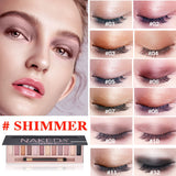 LZYLLS 12 Shades Nude Matte Eyeshadow Palette,Shimmer Naked Eyeshadow Palette,Eye Shadow Palette Natural Flash Waterproof Durable Smoked Professional Makeup Palette With Brush(Matte)