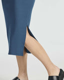 Real Essentials 3 Pack: Women's Ribbed Jersey Crew Neck Short Sleeve Midi Length Dress with Side Slit