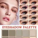 LZYLLS 12 Shades Nude Matte Eyeshadow Palette,Shimmer Naked Eyeshadow Palette,Eye Shadow Palette Natural Flash Waterproof Durable Smoked Professional Makeup Palette With Brush(Matte)