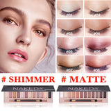 LZYLLS 12 Shades Nude Matte Eyeshadow Palette,Shimmer Naked Eyeshadow Palette,Eye Shadow Palette Natural Flash Waterproof Durable Smoked Professional Makeup Palette With Brush(Matte)