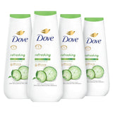 Dove Body Wash Refreshing Cucumber and Green Tea 4 Count Refreshes Skin Cleanser That Effectively Washes Away Bacteria While Nourishing Your Skin 20 oz