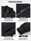 7DAY'S Mens Bomber Jackets Casual Fall Winter Warm Windbreaker Full Zip Windproof Outwear Color-Blocking Coats