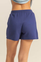 HYFVE Drawstring Waffle Knit Front Pocket Shorts