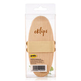 Eklips Eco Natural Bristle Body Brush for Dry Brushing & Cellulite Reduction - Gentle Exfoliating Brush for Smooth Skin