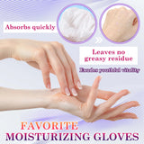 LZYLLS 6 Pairs Hand Masks Moisturizing Gloves, Hydrating Hand Mask Moisturizer Gloves Care for Dry Cracked Hands, Smooth Long Lasting Soft Firming Hand Mask Gift Set for Men Women（A