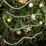 Jishi 99ft Crystal Bead Garland for Christmas Tree Decorations, Iridescent Acrylic Beaded Garland Strand Roll, Hanging Christmas Decorations Indoor Home Decor, String Diamond Beads for Crafts Curtains