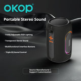 KP-592 Best-Selling Wireless Bluetooth Speaker Portable Outdoor RGB Subwoofer Home Desktop Speaker With Card Slot Mini Home Audio In Stock