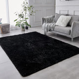 TABAYON Shaggy Navy Blue Rug, 2x3 Area Rugs for Living Room, Anti-Skid Extra Comfy Fluffy Floor Carpet for Indoor Home Decorative