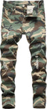 Boy's Skinny Fit Ripped Destroyed Distressed Stretch Slim Jeans Pants