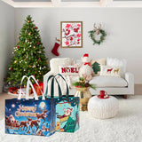 24 Pack Large Christmas Gift Bags 12.8"*6.7"*9.8", Reusable Non-Woven Jumbo Tote Bags with Handles For Christmas Surprise, Xmas Party Supplies Wrapping Shopping