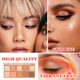 LZYLLS 12 Shades Nude Matte Eyeshadow Palette,Shimmer Naked Eyeshadow Palette,Eye Shadow Palette Natural Flash Waterproof Durable Smoked Professional Makeup Palette With Brush(Matte)