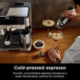 Ninja Luxe Café 3-in-1 Espresso, Drip Coffee and Cold Brew Machine | Intergrated Coffee Grinder, Milk Frother, Assisted Tamper & Built-In Espresso Accessory Storage | Stainless Steel | ES601