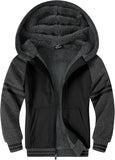 SWISSWELL Hooded Jacket for Boys Full Zip Ultra Soft Sherpa Fleece Hoodie Sweatshirt for Kids School Hooded Outerwear