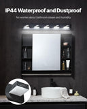VEVOR 5-Light LED Modern Vanity Light Fixtures, 33.46-Inch, Black Finish Bathroom Wall Lighting Fixture Over Mirror, with IP44 Waterproof, for Bathroom, Living Room, Bedroom, Hallway, Cool White 6000K