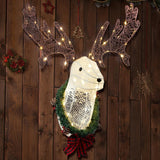 Yescom 3-Piece Large Pre-Lit LED Reindeer Christmas Decor, 110V Plug-in Light Up Deer Family Set Outdoor Decorations for Yard Holiday, 3D Golden Outside Patio Deck Lawn Ornaments with Stack 2025 Xmas