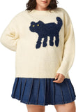 CIDER Women’s Cat Sweater Long Sleeve Crew Neck Fun Graphic Cute Patterned Pullover Sweater Tops