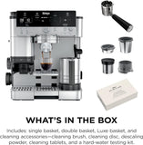 Ninja Luxe Café 3-in-1 Espresso, Drip Coffee and Cold Brew Machine | Intergrated Coffee Grinder, Milk Frother, Assisted Tamper & Built-In Espresso Accessory Storage | Stainless Steel | ES601