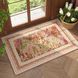 Rugcomf 2x6 Runner Rug Impressionist-Style Vintage Kitchen Rugs Non Slip Washable Soft Carpet Runner for Kitchen Laundry Bedroom Bathroom, Blue