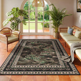 Rugcomf 2x6 Runner Rug Impressionist-Style Vintage Kitchen Rugs Non Slip Washable Soft Carpet Runner for Kitchen Laundry Bedroom Bathroom, Blue
