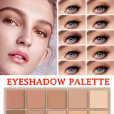 LZYLLS 12 Shades Nude Matte Eyeshadow Palette,Shimmer Naked Eyeshadow Palette,Eye Shadow Palette Natural Flash Waterproof Durable Smoked Professional Makeup Palette With Brush(Matte)