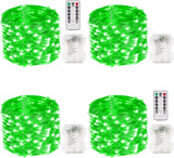 4 Pack 100 LED Fairy Lights Battery Operated with Remote, 33FT Waterproof Twinkle Lights with Timer & 8 Modes, Fairy String Light Outdoor Indoor for Bedroom Classroom DIY Christmas Decor (Warm White)