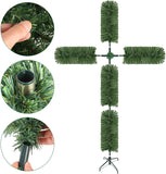 6 Ft Christmas Cross Tree with 100 Lights and a White Silk Scarf Christmas Christian Decorations Indoor Jesus Christ Catholic Cross Decor He is Risen for Home Decor