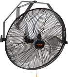 VEVOR 18 inch Wall Mount Fan Waterproof 2 Packs, 3 speed High Velocity 4000 CFM Industrial Wall Fan for Indoor, Commercial, Residential, Warehouse, Greenhouse, Workshop, Basement, Garage,Black