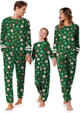 Ekouaer Family Christmas Pajamas Matching Sets Long Sleeve Couple Pjs Holiday Sleepwear Soft Loungewear with Pockets