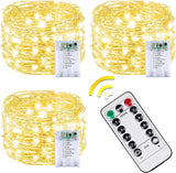 4 Pack 60 LED Fairy Lights Battery Operated with Timer, 20FT Waterproof Twinkle Lights Indoor Outdoor, Cuttable String Lights for Bedroom, Wedding, DIY, Centerpiece, Christmas Decorations (Warm White)