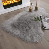 Ashler Faux Fur Rug, Fluffy White Small Sheepskin Rug, Ultra Soft 2x3 Ft Mat, Machine Washable Shag Mats, Nursery Throw for Bed, Living, Kids Room