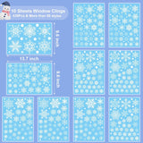 438Pcs Snowflake Window Cling Stickers for Christmas Decorations, 10 Sheets Christmas Window Clings of Different Shapes Xmas Decals for Glass Home Decor Indoor and Outdoor Party Supplies