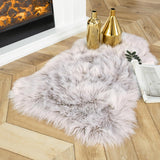 Ashler Faux Fur Rug, Fluffy White Small Sheepskin Rug, Ultra Soft 2x3 Ft Mat, Machine Washable Shag Mats, Nursery Throw for Bed, Living, Kids Room