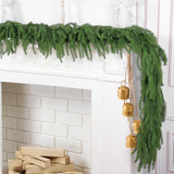 Hananona 2 Pcs 6 Ft Artificial Norfolk Pine Garlands, Real Touch Winter Pine Garland, Green Artificial Greenery Garland for Table, Mantle, Wall, Indoor, Outdoor Christmas Decorations (2, 6 FT)