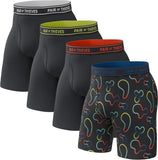 Pair of Thieves Men’s Long Boxer Briefs – Soft, Breathable, Quick Dry Underwear with 4-Way Stretch – Multi-Pack