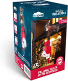 Joiedomi 8 FT Hanging Christmas Inflatables Decoration, Christmas Inflatable Reindeer and Climbing Santa, Blow Up Santa with Build-in LED for Xmas Party Indoor, Outdoor, Yard, Garden, Lawn Decor