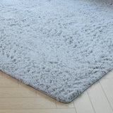 duduta Navy Blue Fluffy Plush Runner Rugs 2x6 ft Tie Dye Rectangle Shag Rug for Bedroom Dorm Living Room Kids Room, Machine Washable Anti-Slip
