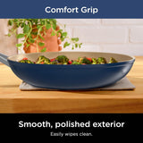 Ninja Ceramic Cookware Set, Extended Life 11-Piece Kitchen Cookware Sets with Comfort Grip, Nonstick Fry Pans, Pots, PTFE Free, Oven & Dishwasher Safe, Stovetop Compatible, Navy Blue, CW49011