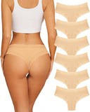 Sth Big Womens Cotton Underwear Sexy Lace Brazilian Panties Soft Breathable Cotton Bikini for Ladies 6 Pack