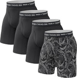 Pair of Thieves Men’s Long Boxer Briefs – Soft, Breathable, Quick Dry Underwear with 4-Way Stretch – Multi-Pack