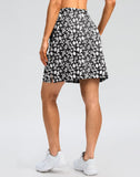 SANTINY 18" Skorts for Women 3 Pockets High Waist Long Athletic Tennis Skirt Golf Skort for Casual Summer Travel