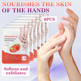 LZYLLS 6 Pairs Hand Masks Moisturizing Gloves, Hydrating Hand Mask Moisturizer Gloves Care for Dry Cracked Hands, Smooth Long Lasting Soft Firming Hand Mask Gift Set for Men Women（A