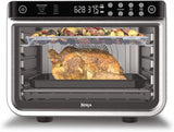 Ninja DT251 Foodi 10-in-1 Smart XL Air Fry Oven, Bake, Broil, Toast, Roast, Digital Toaster, Thermometer, True Surround Convection up to 450°F, includes 6 trays & Recipe Guide, Silver