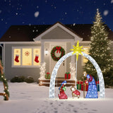 Outdoor Nativity Scene Set Christmas Decorations, 52" H Lighted Arch Holy Family Holiday Yard Decors Set, 115 Warm White LED Lights, Classic Xmas for Lawn, Garden, Easy Assembly