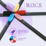 R.O.C.S. Black Edition Toothbrush - Elegant Design | Medium Hardness