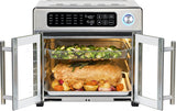 Emeril Lagasse Extra Large French Door Air Fryer Toaster Oven Combo, 24 Cooking Functions and Digital Controls, 7 Accessories Included, Stainless Steel Finish, 26QT Capacity