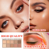 LZYLLS 12 Shades Nude Matte Eyeshadow Palette,Shimmer Naked Eyeshadow Palette,Eye Shadow Palette Natural Flash Waterproof Durable Smoked Professional Makeup Palette With Brush(Matte)