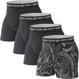 Pair of Thieves Men's Underwear Boxer Briefs - Soft Cotton Boxer Briefs for Men Pack - 4 Pack Tagless Mens Underwear