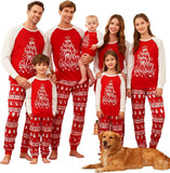 Family Christmas Pajamas Matching Sets - Soft Lettler Print Xmas Pjs for Couples & Kids | Holiday Family Pajamas