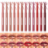 Jolilab Matte Lip Liner Lip Oil Set, Lip Makeup Set Natural Smooth Long-Lasting And Hydrating Beauty Daily Cosmetics Gift for Girls Easy-to-Use（12pcs）